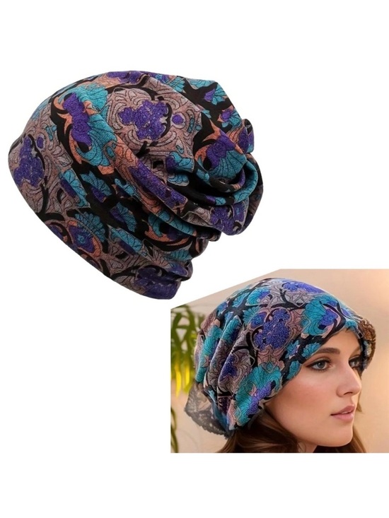 Accessories - ✂️ SPRING SWEEP SALE Bohemian Colorful Print Versatile Slouchy Beanie or Scarf